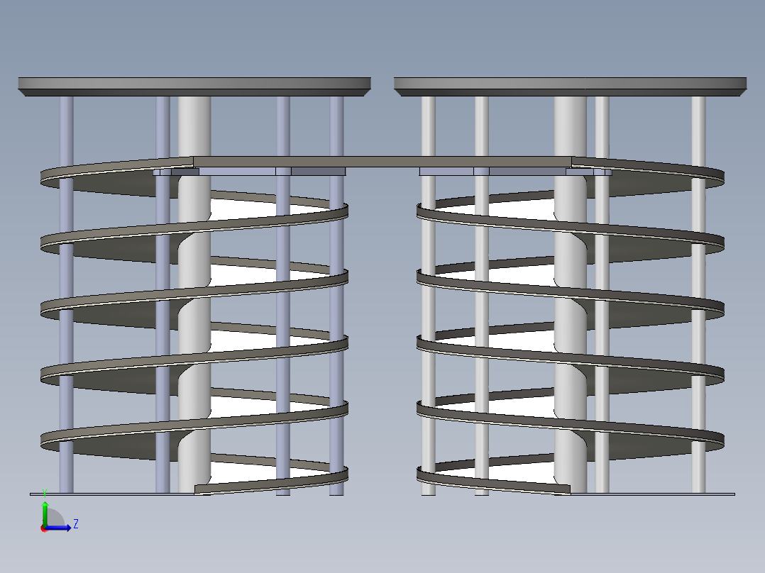 停车棚 停车楼 (10)左视图