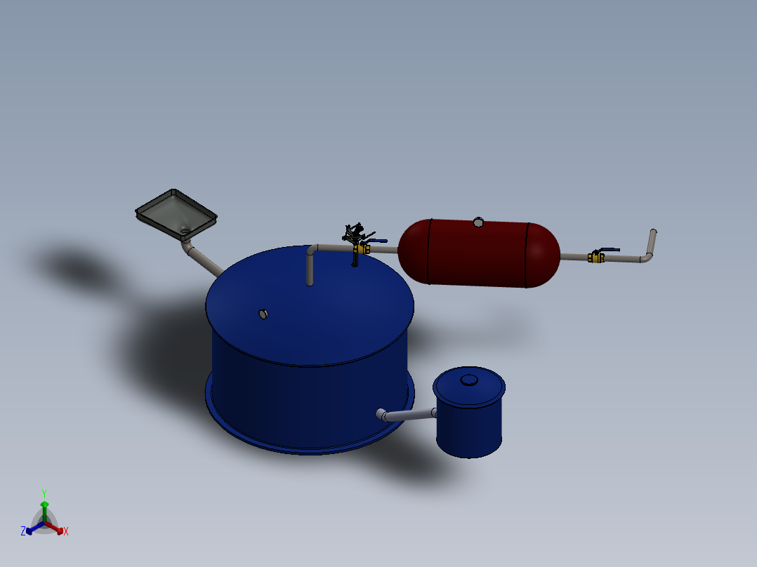 沼气池正等轴测图
