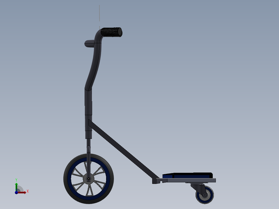 剃刀滑板车三轮车--sw前视图