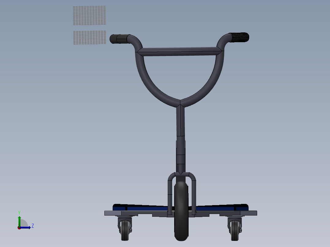 剃刀滑板车三轮车--sw左视图