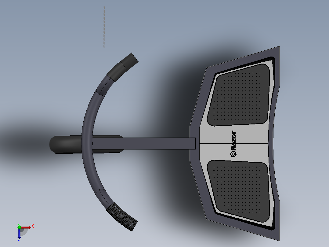 剃刀滑板车三轮车--sw俯视图