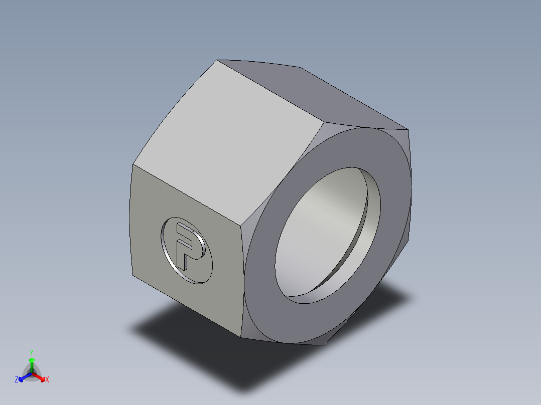 卡套式工业通用硬管接头EO_Nut_EO_24__Cone_end_M12LLCFX正等轴测图