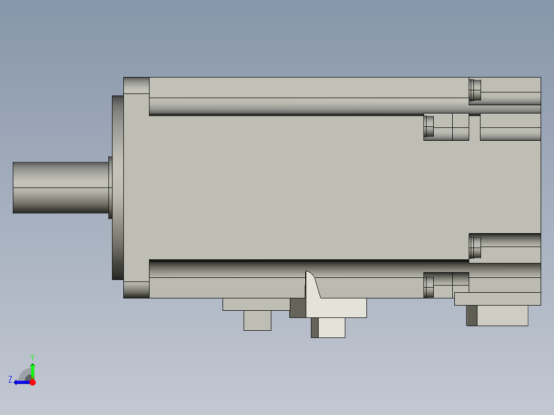 200W带刹车-hg-kr23b_a_stp三菱电机右视图