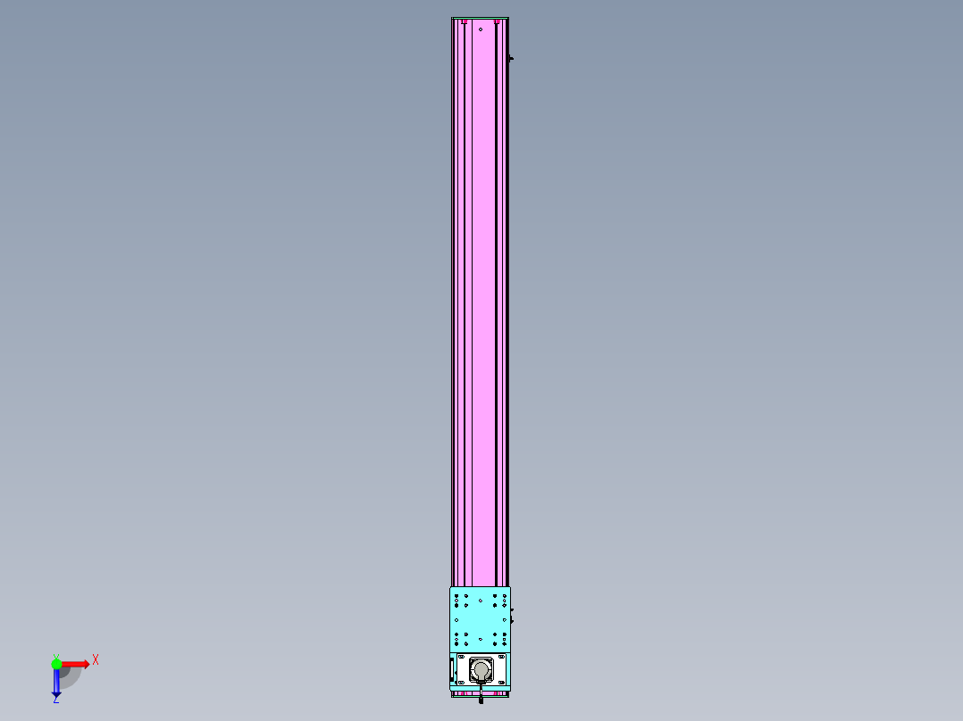 东锦齿条传动DH210G-L167-S2050-BU-减速机+P750W俯视图