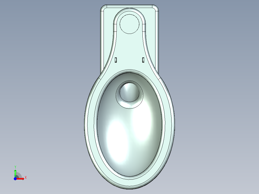 马桶组件前视图