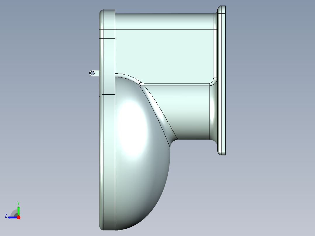 马桶组件右视图