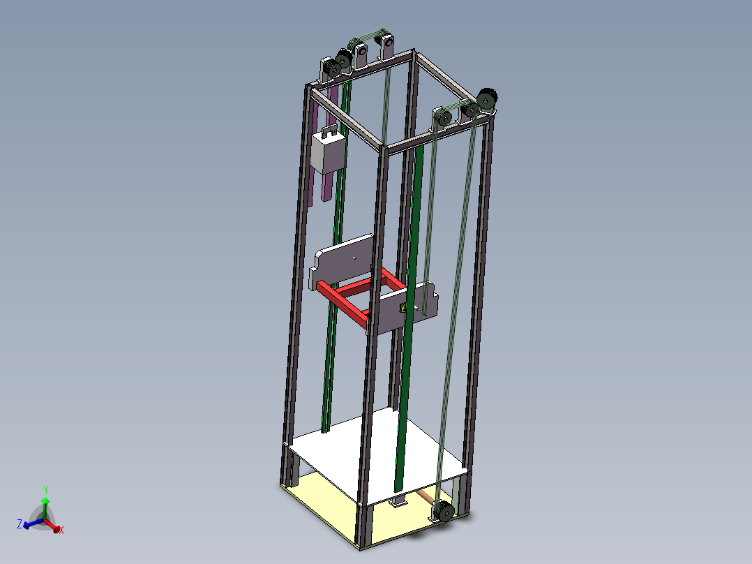 垂直升降类立体停车库的提升装置【含图和文档】