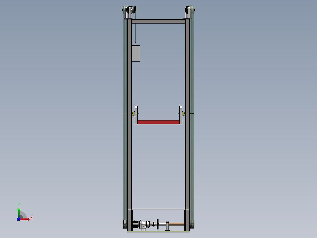 垂直升降类立体停车库的提升装置【含图和文档】前视图