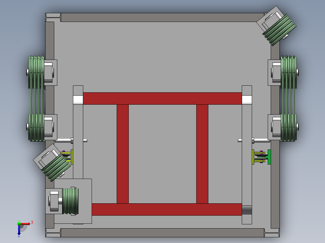 垂直升降类立体停车库的提升装置【含图和文档】俯视图