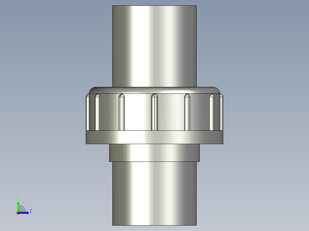 聚氯乙烯配件29-Sch80_Union T375_SxS_897-375-020_2in左视图