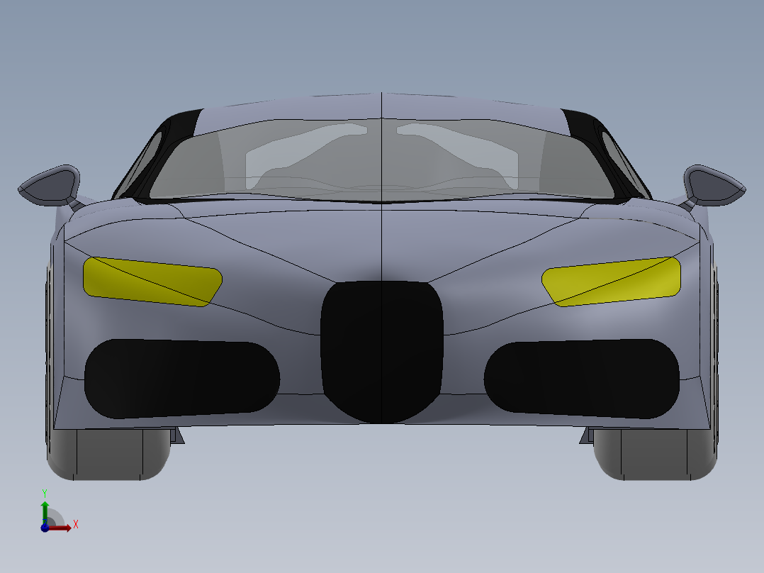 布加迪凯龙前视图