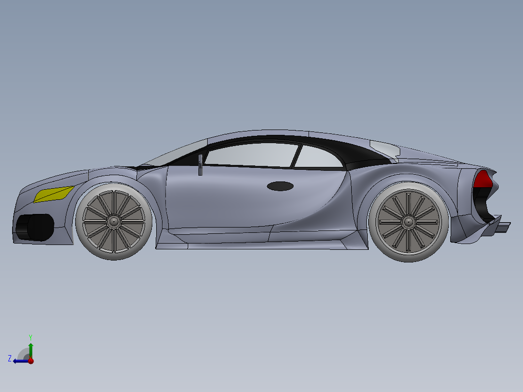 布加迪凯龙右视图