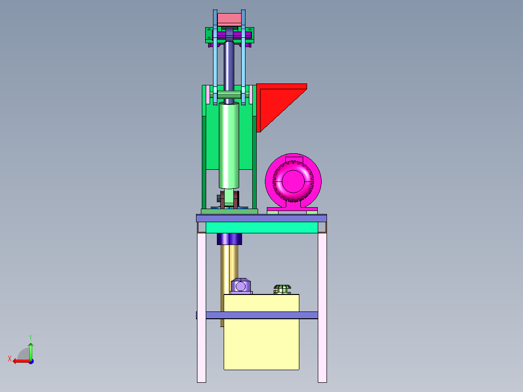 液压驱动黏土制砖机后视图