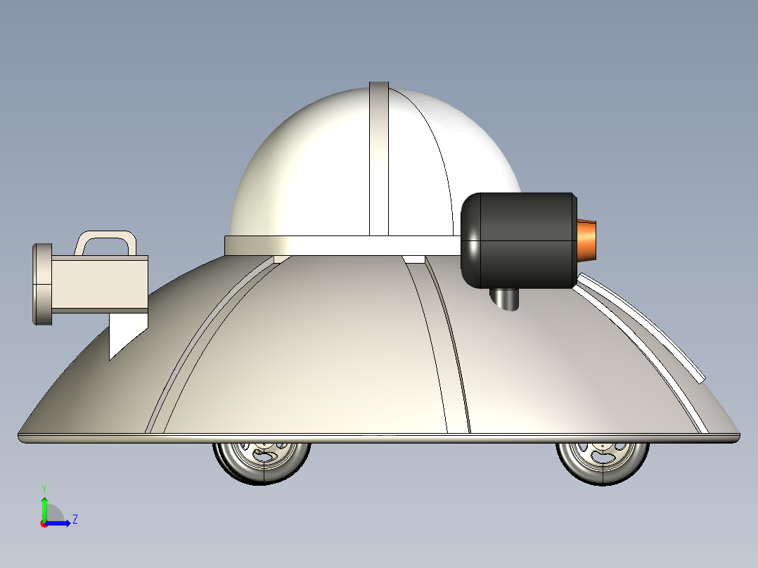 外星飞船左视图