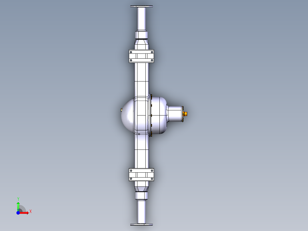 P049-两吨货车的后驱动桥设计【三维catia】前视图