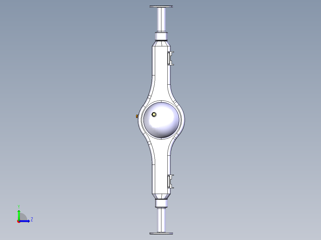 P049-两吨货车的后驱动桥设计【三维catia】左视图