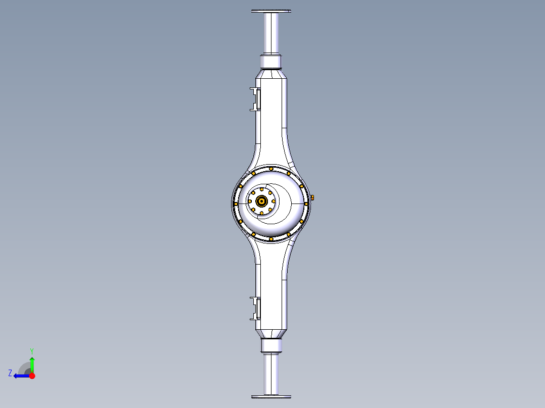 P049-两吨货车的后驱动桥设计【三维catia】右视图