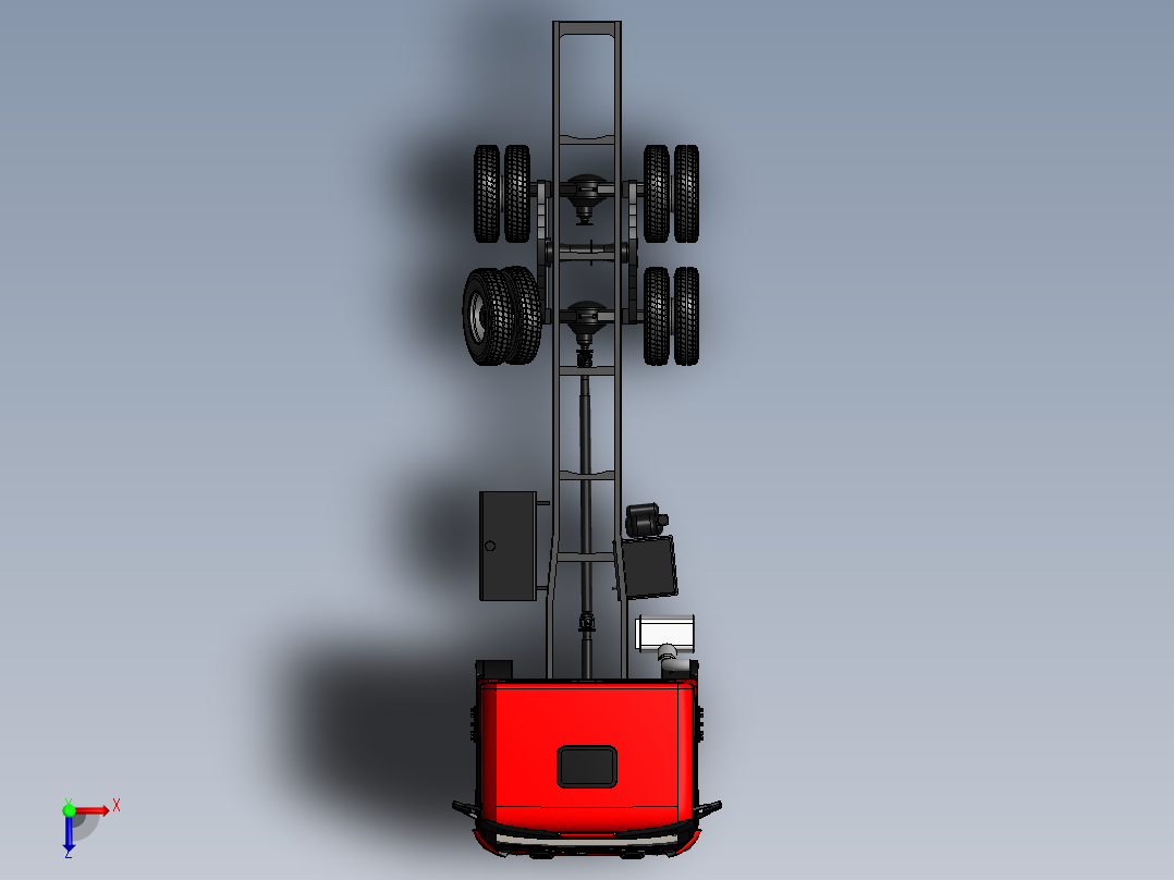 车底盘 (4)俯视图