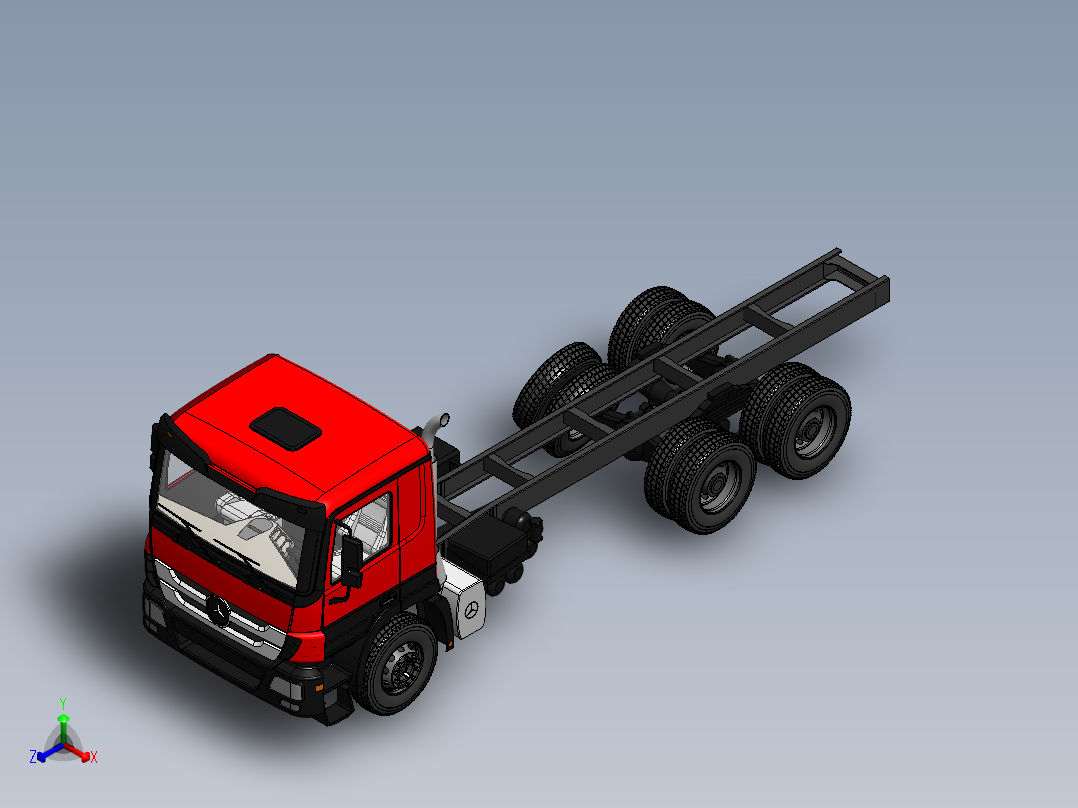 车底盘 (4)正等轴测图