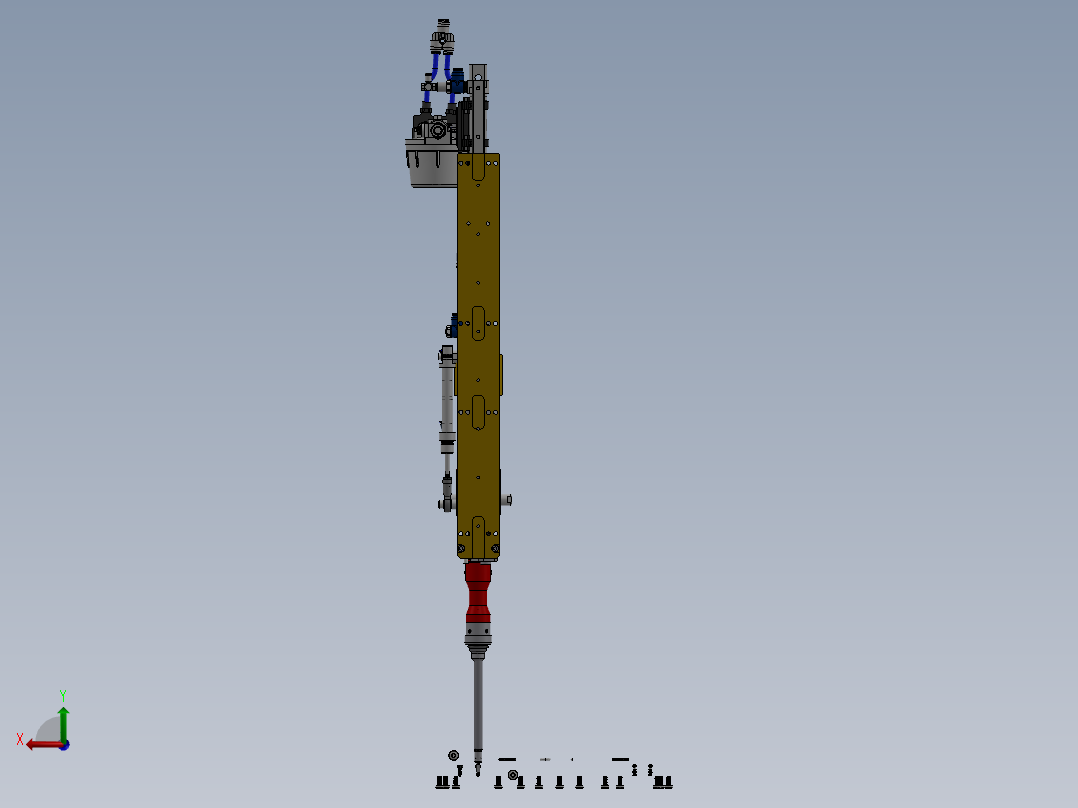 自动螺钉枪机构后视图