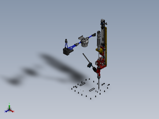 自动螺钉枪机构正等轴测缩略图