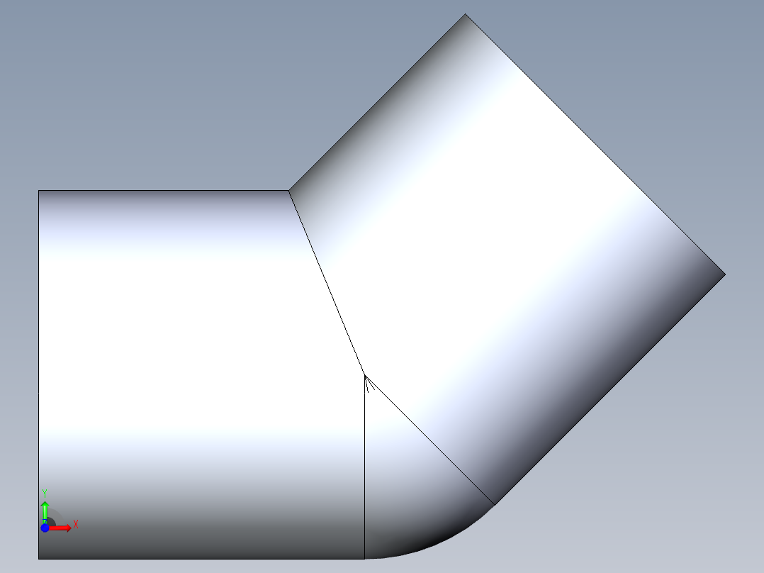 CPVC管件09-Sch80_45Elbow_FPTxFPT_9819-005 _0.5in前视图