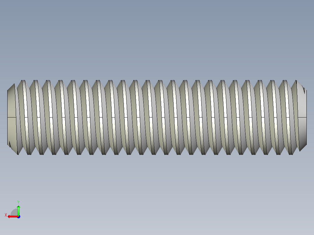 DIN 913-ISO 4026 固定螺钉-M3 L=12.STEP后视图