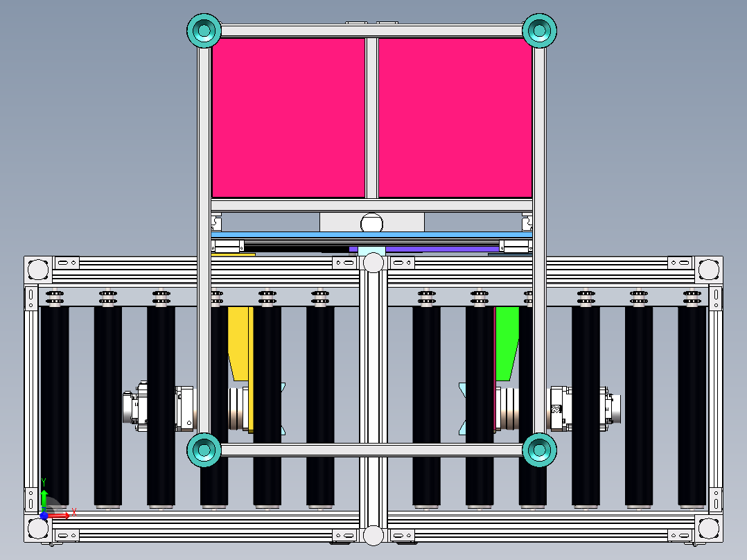 侧面旋转提升机sw21可编辑前视图