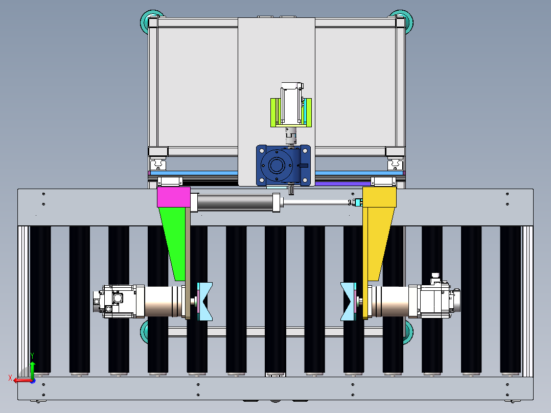 侧面旋转提升机sw21可编辑后视图