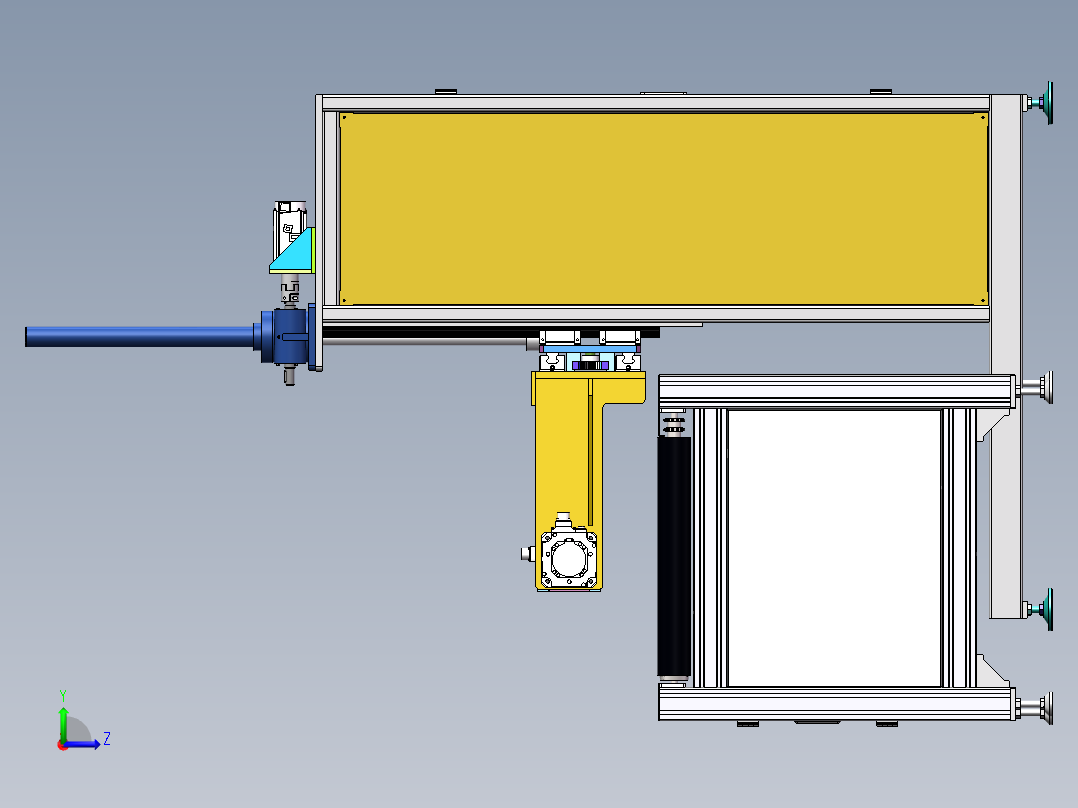 侧面旋转提升机sw21可编辑左视图