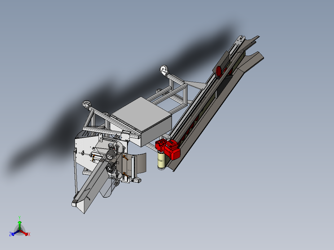 盖子堆垛机sw18可编辑正等轴测图