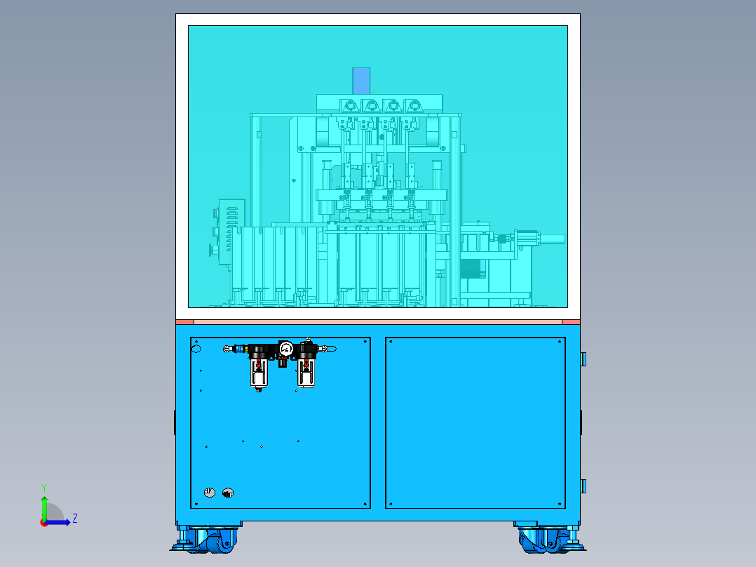 锂电池裁片机catia左视图