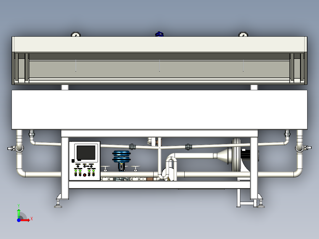 加热烤箱step前视图