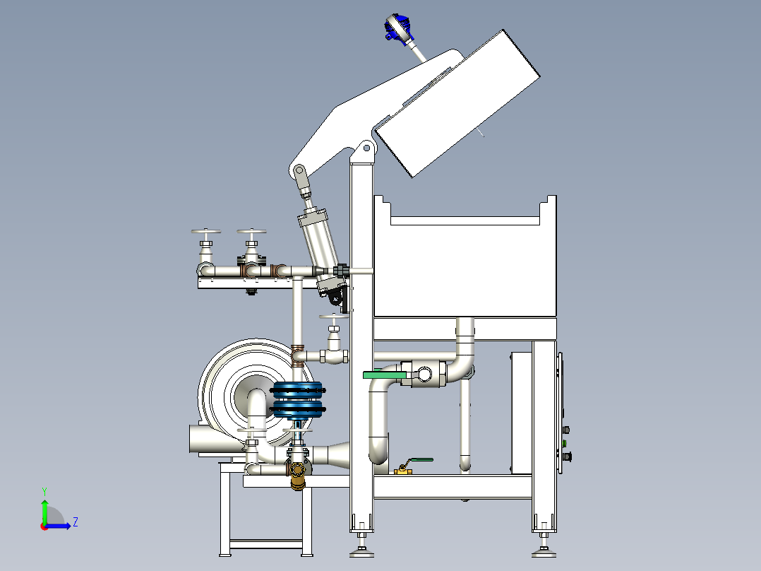 加热烤箱step左视图