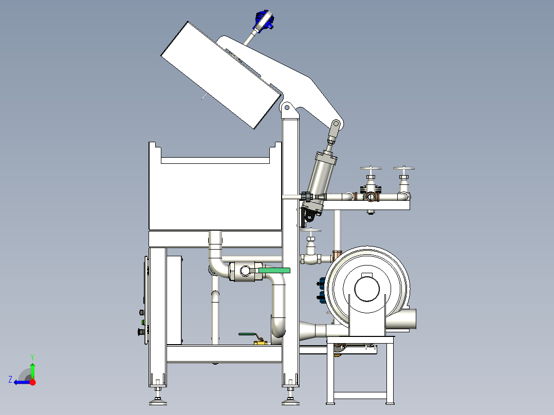 加热烤箱step右视图