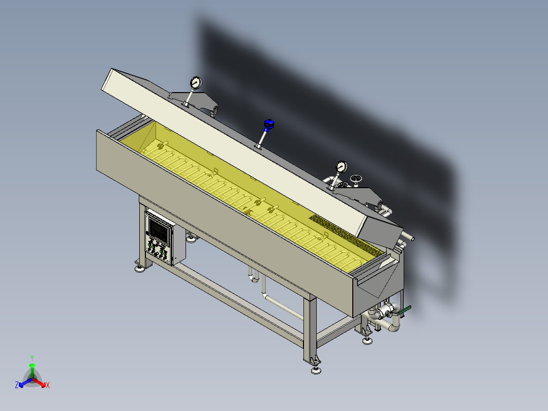 加热烤箱step正等轴测图