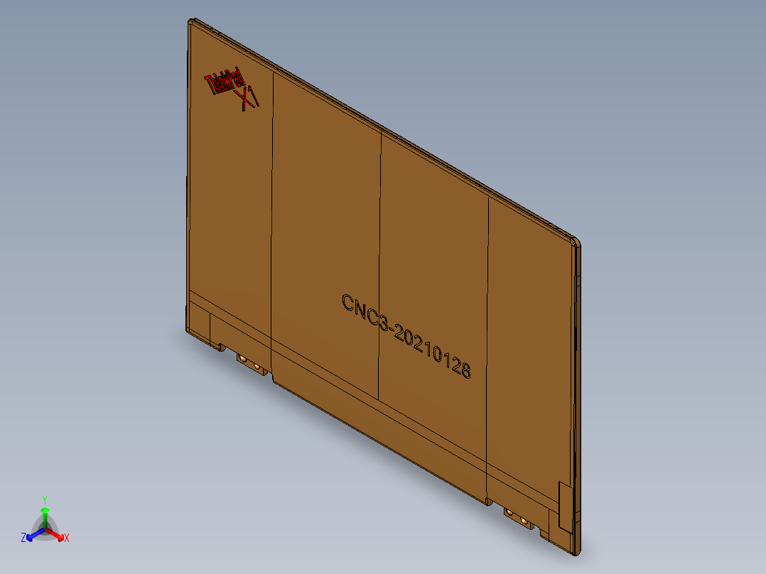 金属外壳铣LOGO字符编程程序模型
