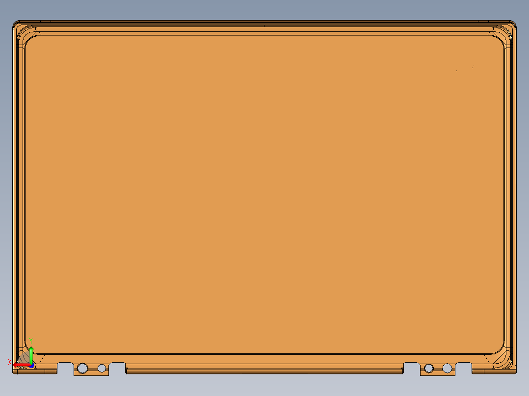 金属外壳铣LOGO字符编程程序模型后视图