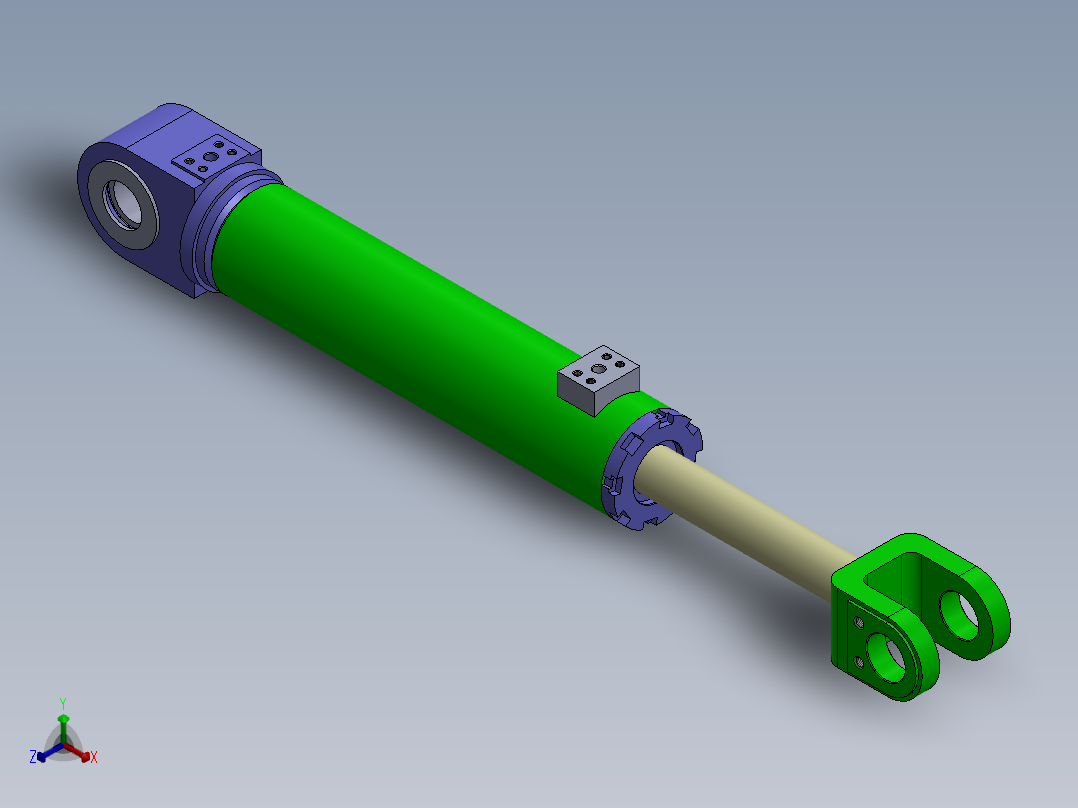 A0002481-焊接型液压缸（带前后端安装法兰）100x50x389 毫米