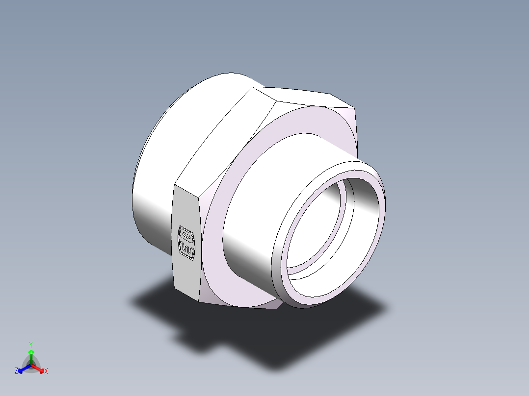 直通变径-GR、1C-30-36正等轴测图