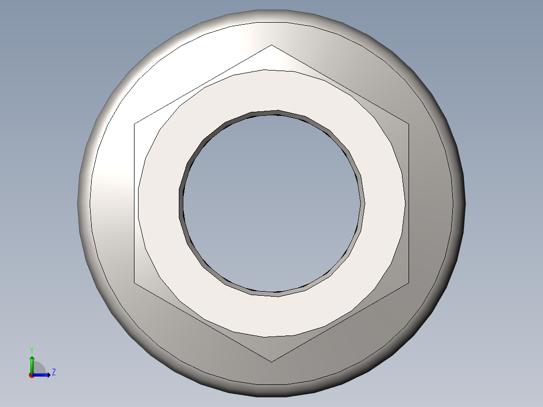 GB／T6177．1-2000 六角法兰面螺母A级M10左视图