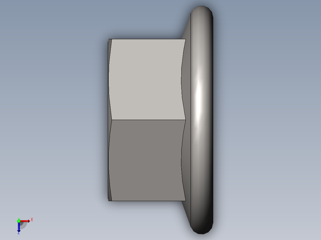 GB／T6177．1-2000 六角法兰面螺母A级M10俯视图