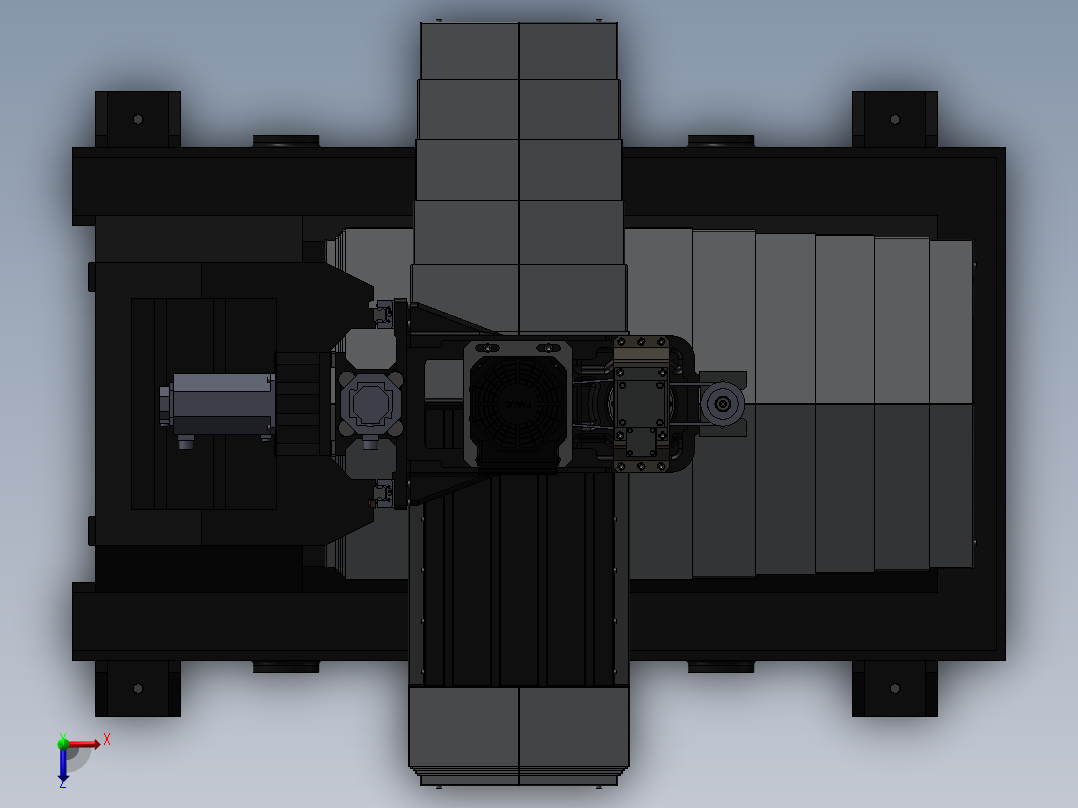 铣床、BT40垂直轴铣床立式铣床俯视图