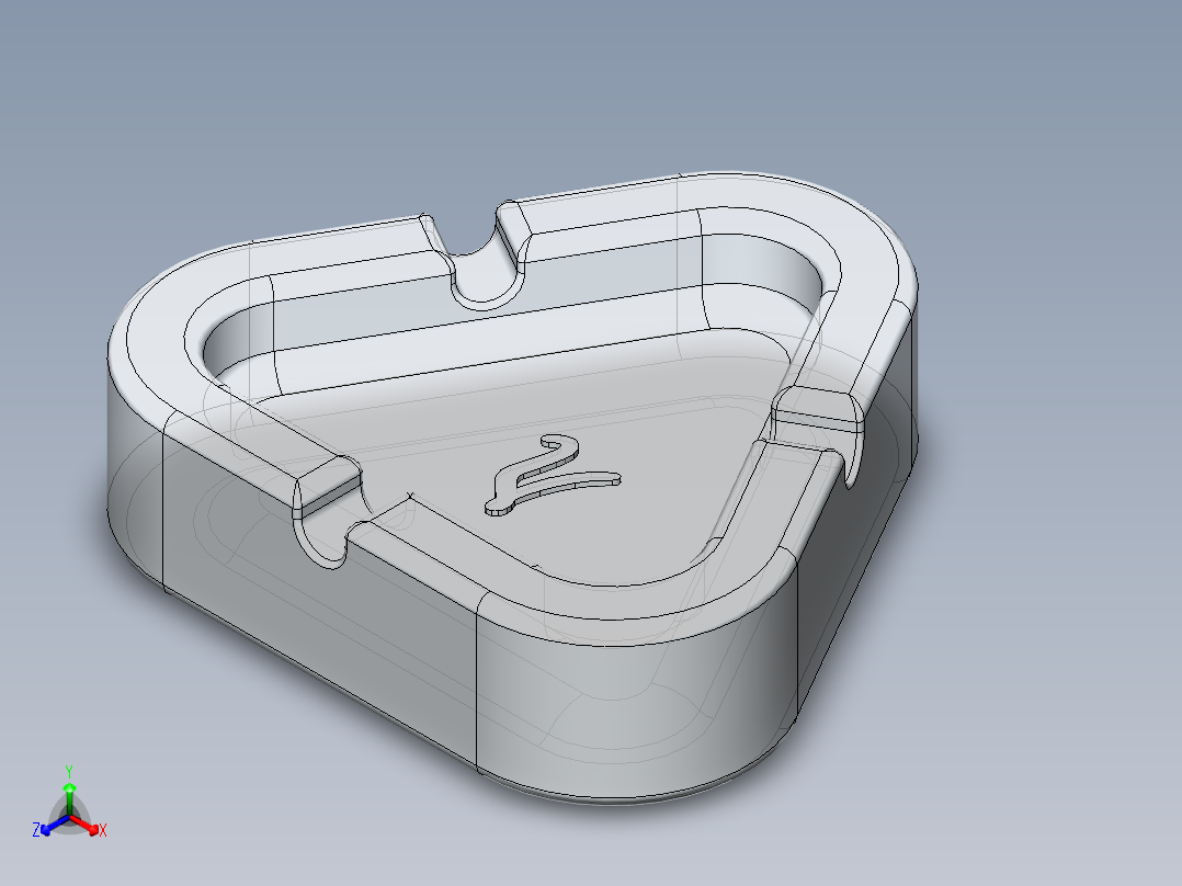 烟灰缸正等轴测图