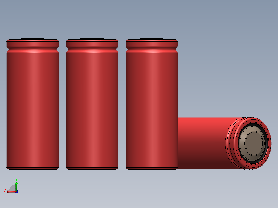 电池仓、电池(22)后视图