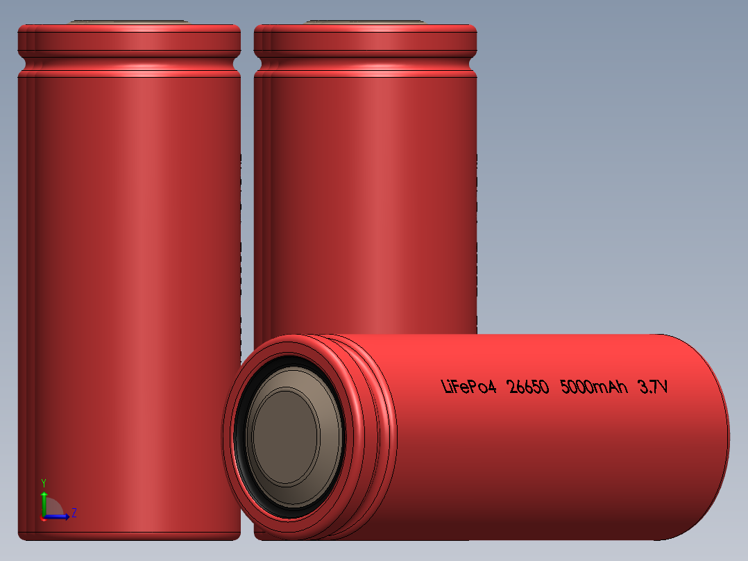 电池仓、电池(22)左视图