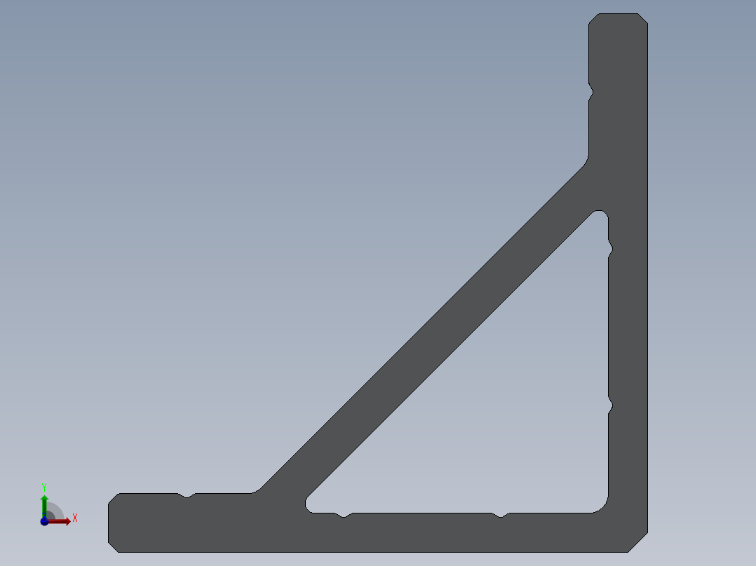 15mm Metal HD Inside Corner Bracket前视图