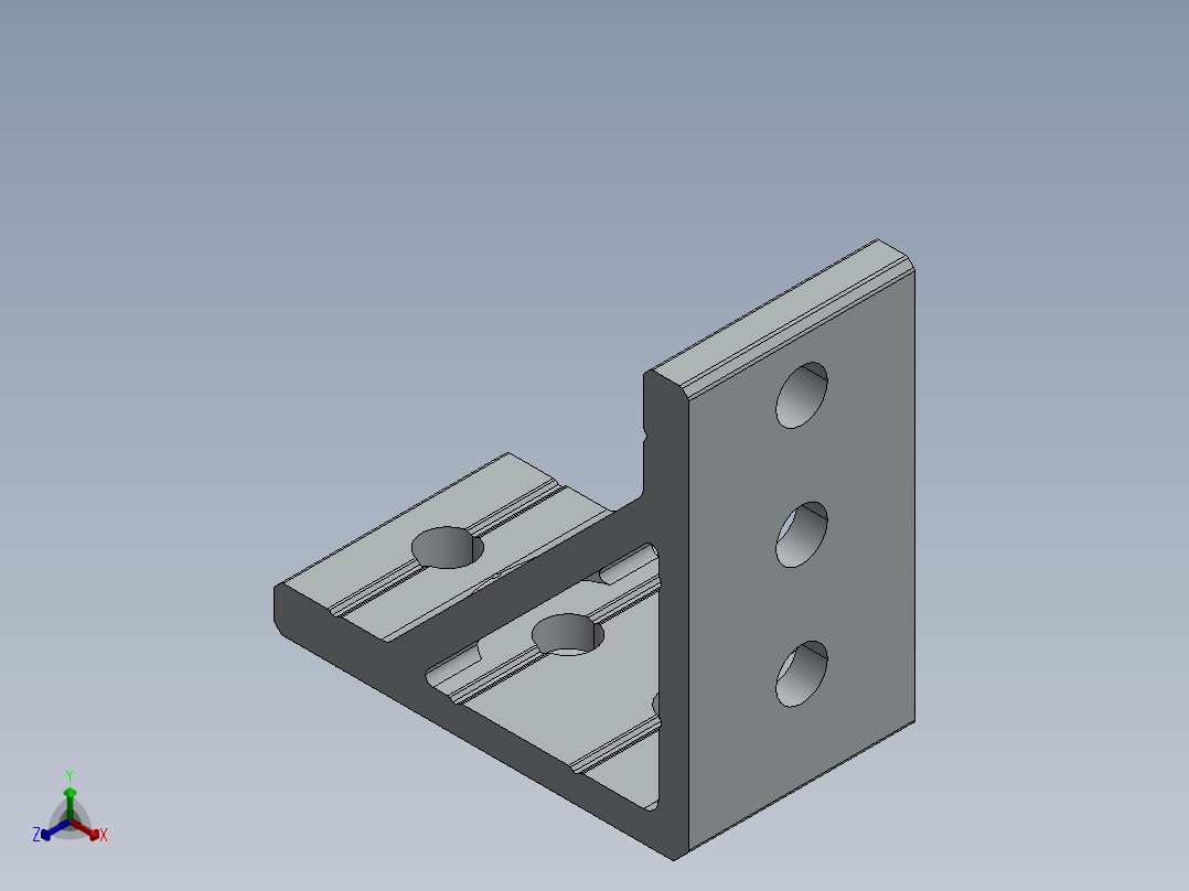 15mm Metal HD Inside Corner Bracket正等轴测图