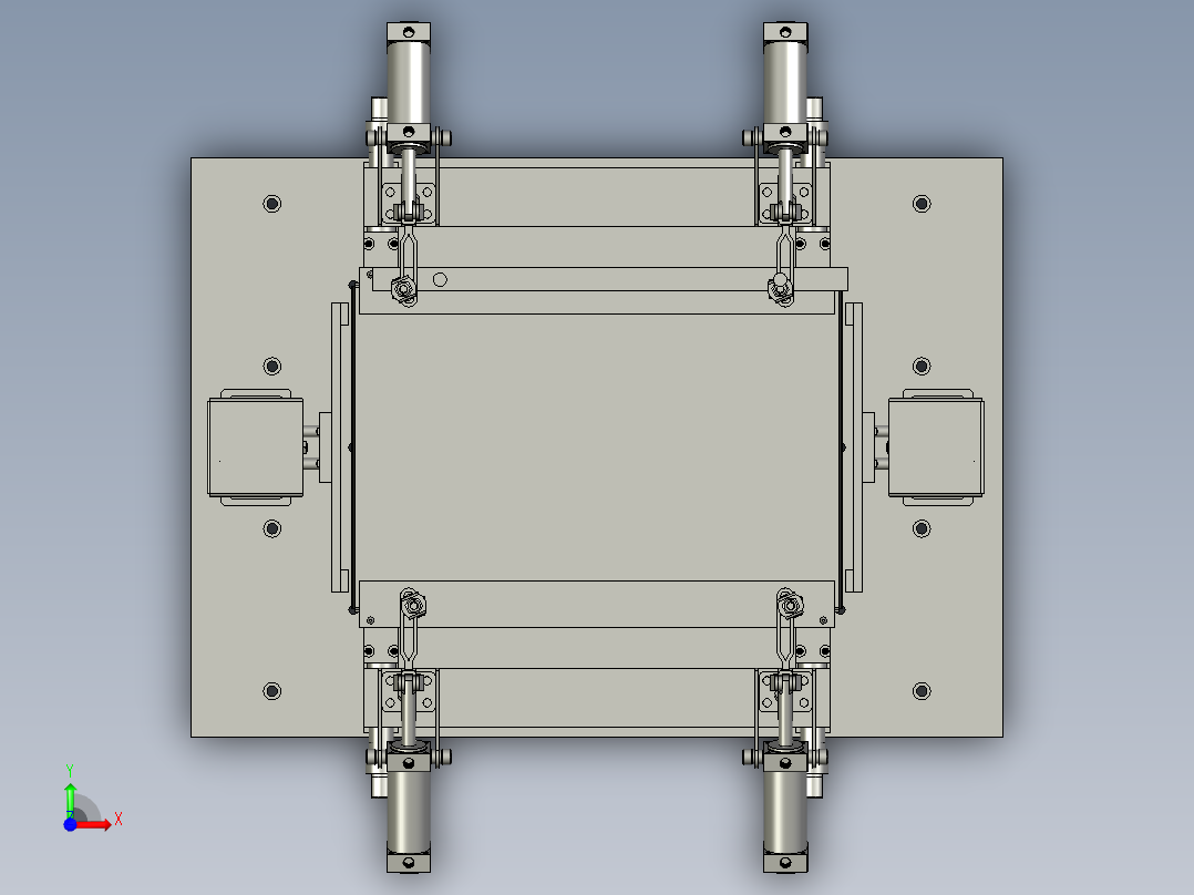 箱体固定装配前视图