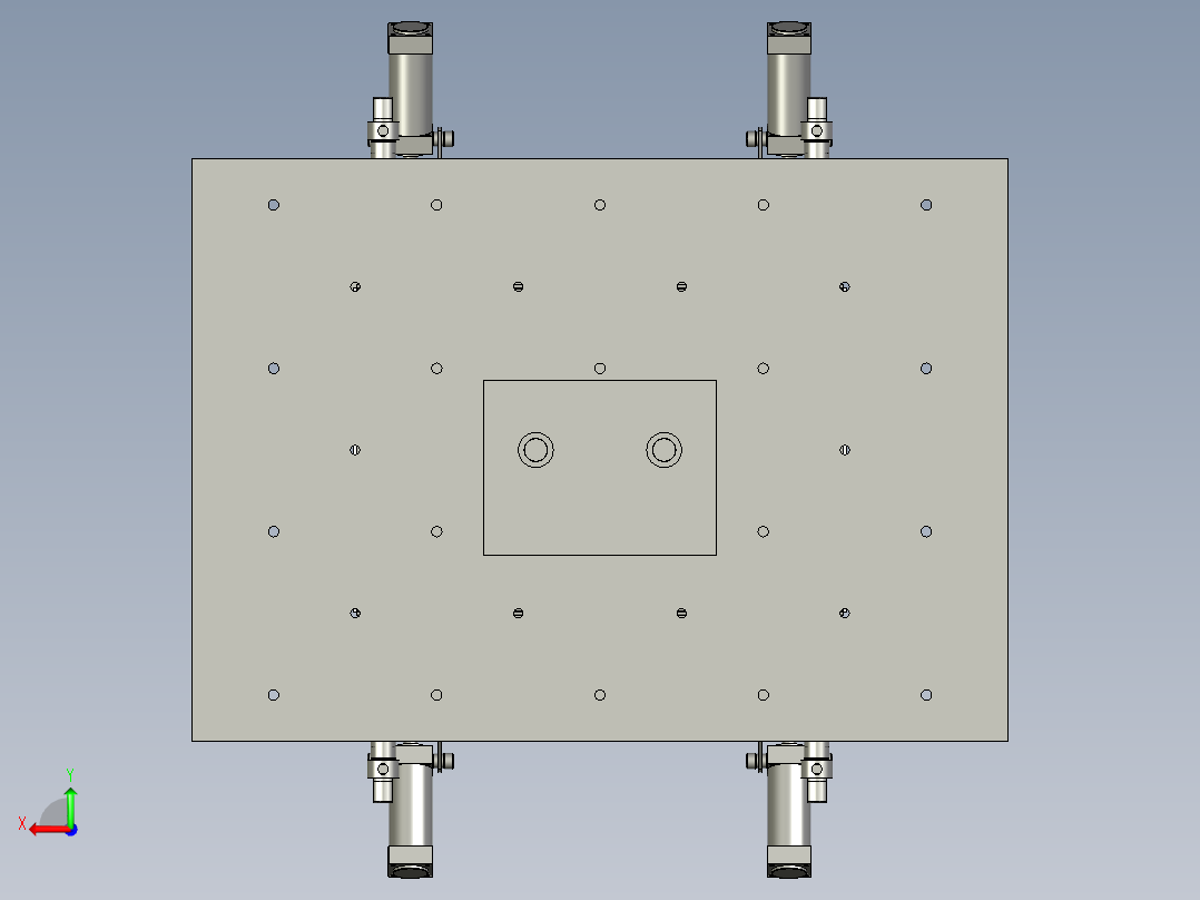 箱体固定装配后视图